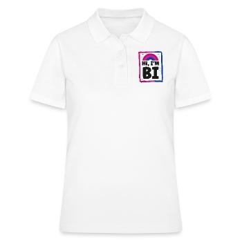 Bisexual Bi Pride Flag Hi, I'M Bi - Frauen Polo Shirt - Weiß - Vorne - Ailine (174cm)