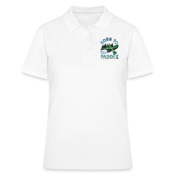Canoë Canoë Né pour pagayer - Polo Femme - blanc - Devant - Ailine (174cm)