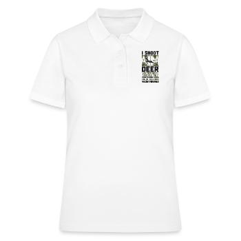 Chasseur de cerfs buck - Polo Femme - blanc - Devant - Ailine (174cm)