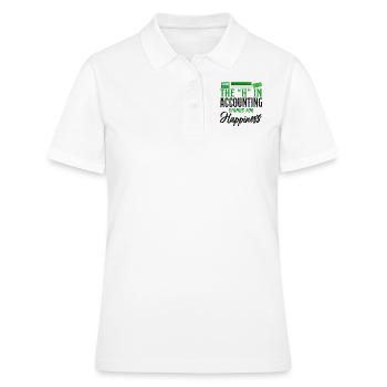 Comptable Comptable Comptable Comptabilité - Polo Femme - blanc - Devant - Ailine (174cm)