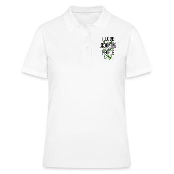 Comptable Comptable Comptable Comptabilité - Polo Femme - blanc - Devant - Ailine (174cm)