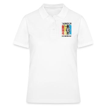 Parkour Free Running Traceur - Polo Femme - blanc - Devant - Ailine (174cm)