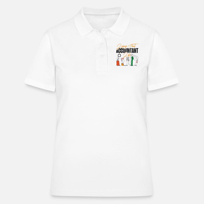 Comptable Comptable Comptable - Polo Femme - blanc