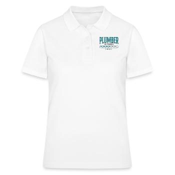 Plombier Plombier Plombier Vintage Plombier - Polo Femme - blanc - Devant - Ailine (174cm)