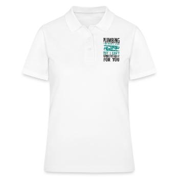 Plomberie Plombier Plomberie Vintage Plomberie - Polo Femme - blanc - Devant - Ailine (174cm)
