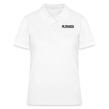 Plombier Plombier Plombier Vintage Plombier - Polo Femme - blanc - Devant - Ailine (174cm)