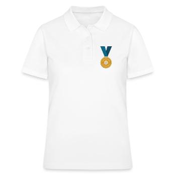 MÉDAILLE DE BRAVOURE Covid-19 - Polo Femme - blanc - Devant - Ailine (174cm)