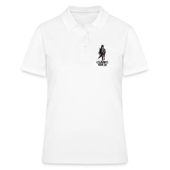 Chevaux islandais Déclaration Chevaux Fan de chevaux Islandais - Polo Femme - blanc - Devant - Ailine (174cm)