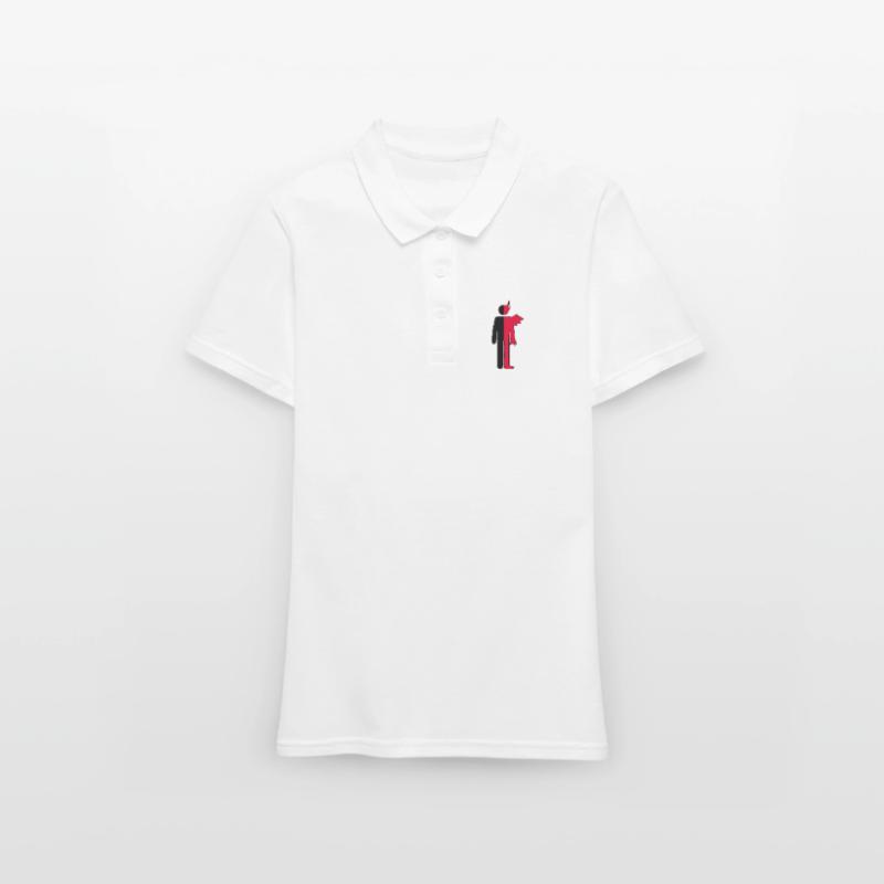 Mann oder Dämon Piktogramm Frauen Polo Shirt