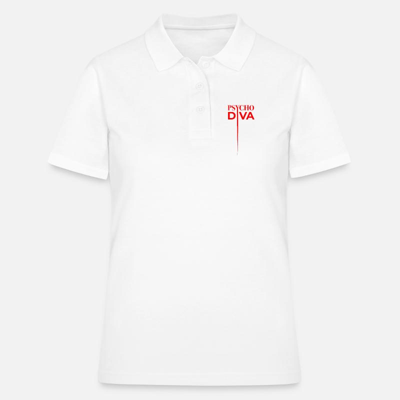 Psycho Diva – Sarcasm Spell Red - Women's Polo Shirt - white