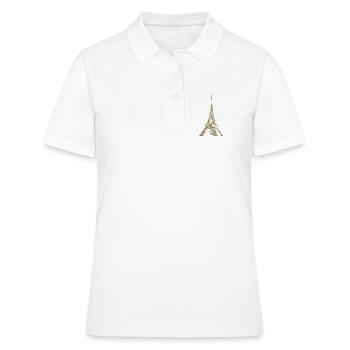 Tour Eiffel Paris monument minimaliste - Polo Femme - blanc - Devant - Ailine (174cm)