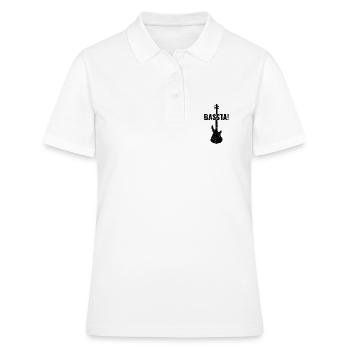 Bassta ! - Joueur de basse drôle - Polo Femme - blanc - Devant - Ailine (174cm)