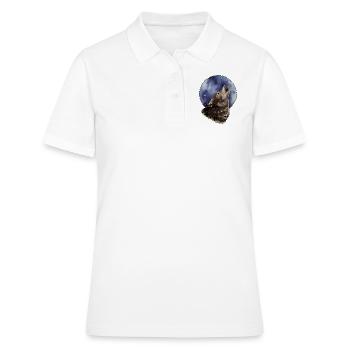 Loup et lune - Polo Femme - blanc - Devant - Ailine (174cm)