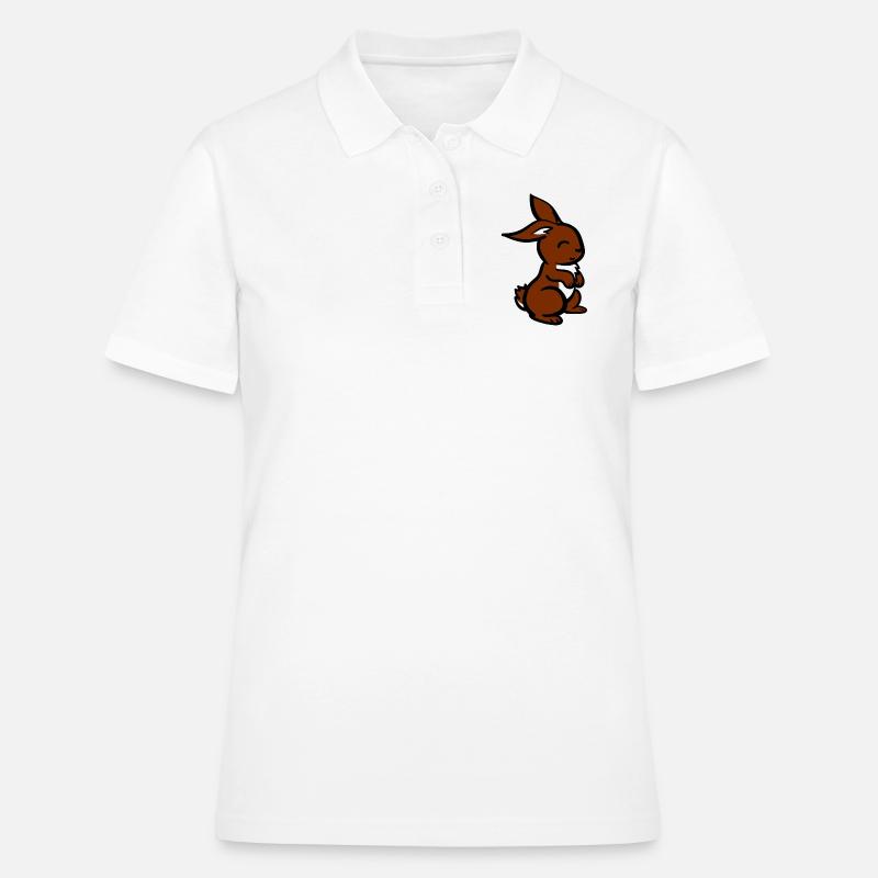 Rabbit / / cute animals - Women's Polo Shirt - white