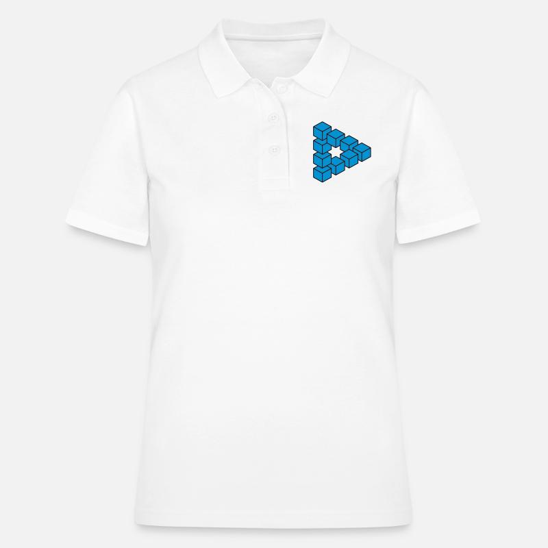 Optical illusion - Impossible figure - Women's Polo Shirt - white