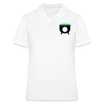 Witches Cauldron Monogramm - Frauen Polo Shirt - Weiß - Vorne - Ailine (174cm)