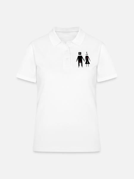 couple couple funny - Women's Polo Shirt - white