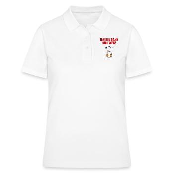 HUND - HUNDE - TIER - TIERE - Frauen Polo Shirt - Weiß - Vorne - Ailine (174cm)
