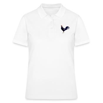 Coq éleveur de volaille coloré - Polo Femme - blanc - Devant - Ailine (174cm)