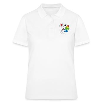 WEIHNACHTEN - GESCHENKE - HUND - TIERISCH - Frauen Polo Shirt - Weiß - Vorne - Ailine (174cm)