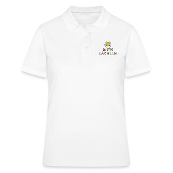 Bitte lächeln - Frauen Polo Shirt - Weiß - Vorne - Ailine (174cm)