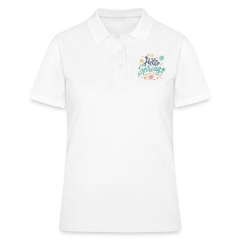 Hello Spring - Polo Femme - blanc - Devant - Ailine (174cm)