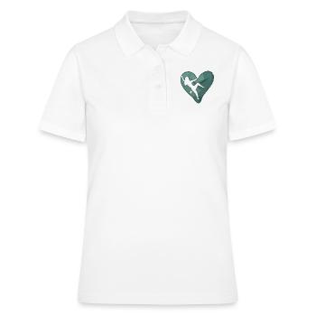 bouldering boulder-girl climbing hall boulder - Women's Polo Shirt - white - Front - Ailine (174cm)