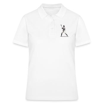 Joueur de baseball avec batte de baseball - Polo Femme - blanc - Devant - Ailine (174cm)