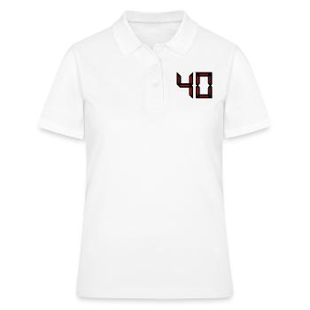 40. 40 ANS. 40e ANNIVERSAIRE. ANNIVERSAIRE 40 ANS. - Polo Femme - blanc - Devant - Ailine (174cm)