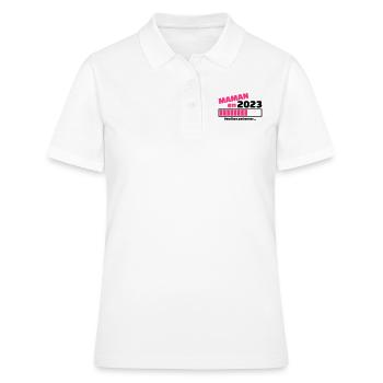 maman en 2023 veuillez patienter - Polo Femme - blanc - Devant - Ailine (174cm)