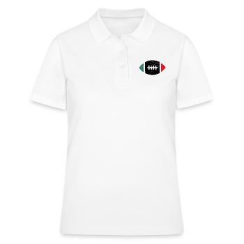 rugby joueur de rugby rétro football dropkick - Polo Femme - blanc - Devant - Ailine (174cm)