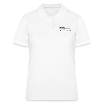Designer Designerin Design 001 - Frauen Polo Shirt - Weiß - Vorne - Ailine (174cm)