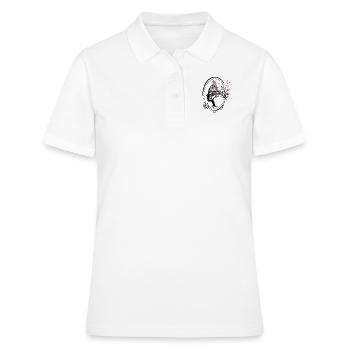 baumgebundene Gedanken - Frauen Polo Shirt - Weiß - Vorne - Ailine (174cm)