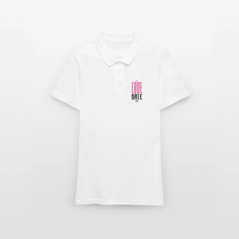 Gothic Neon CODE Vertikal Frauen Polo Shirt