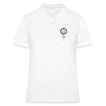 Fleur de plateau – Fleur de vélo - Polo Femme - blanc - Devant - Ailine (174cm)