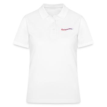 VIVE LES VACANCES. VACANCES. BONNES VACANCES - Polo Femme - blanc - Devant - Ailine (174cm)
