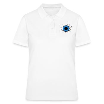 Auge, Schutz Symbol, Amulett, Weisheit & Stärke - Frauen Polo Shirt - Weiß - Vorne - Ailine (174cm)