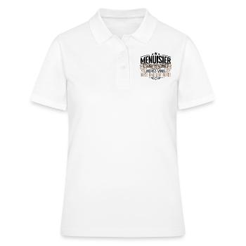 Menuisier cadeau Menuisier le vrai Menuisier - Polo Femme - blanc - Devant - Ailine (174cm)