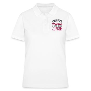 Wenn ich angeln gehen kann, fische ich den Rest - Frauen Polo Shirt - Weiß - Vorne - Ailine (174cm)