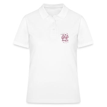 Beste Tante der Welt Spruch süßes Geschenk - Frauen Polo Shirt - Weiß - Vorne - Ailine (174cm)