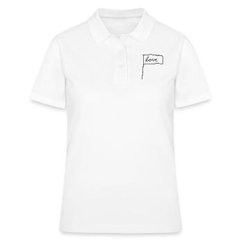 Drapeau Symbole Forme Amour - Polo Femme - blanc - Devant - Ailine (174cm)
