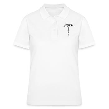 symbole fleur symbole forme plante - Polo Femme - blanc - Devant - Ailine (174cm)