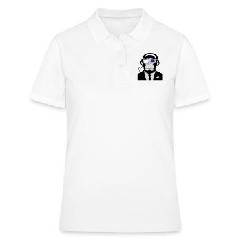 3D Ape Monkey Electroclub Casque motif - Polo Femme - blanc - Devant - Ailine (174cm)