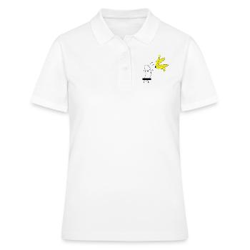 Banana - banana naked - nackte Banane - striptease - Frauen Polo Shirt - Weiß - Vorne - Ailine (174cm)
