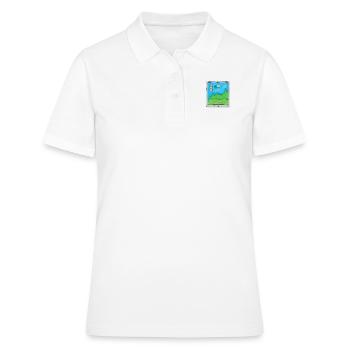 Tablette Handy Smartphone Logo Design Grafik Bild - Frauen Polo Shirt - Weiß - Vorne - Ailine (174cm)