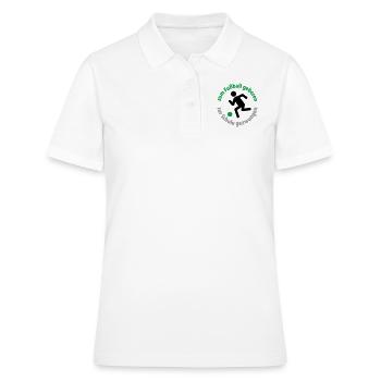 zum Fußball geboren, zur Schule gezwungen Torjäger - Frauen Polo Shirt - Weiß - Vorne - Ailine (174cm)