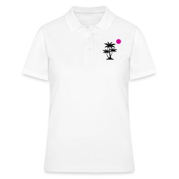 palme sunset - Frauen Polo Shirt - Weiß - Vorne - Ailine (174cm)