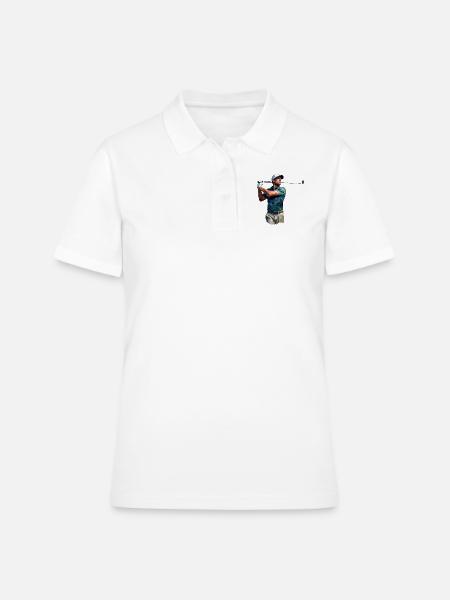Golfer im Polygon Style - Frauen Polo Shirt - Weiß
