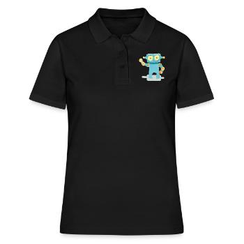 Rotot - Frauen Polo Shirt - Schwarz - Vorne - Ailine (174cm)