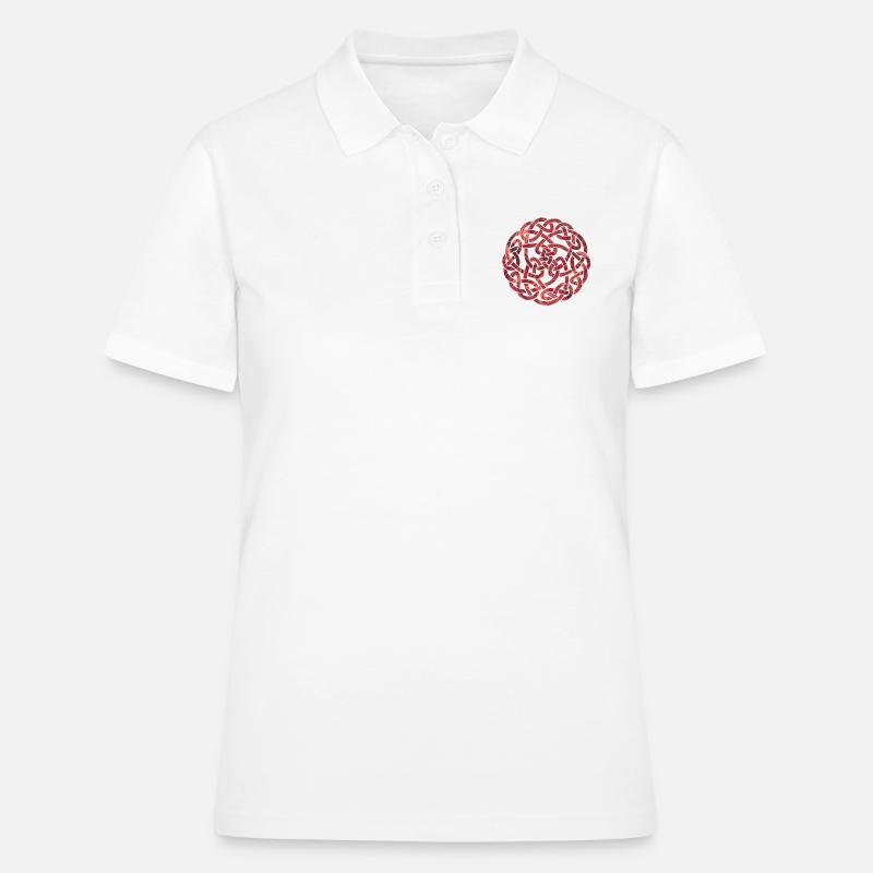 noeud celtique 5 e 18 - Polo Femme - blanc